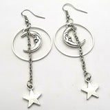 Original Design~Moon and Stars Earrings,Celestial Earrings,Crescent Moon Earrings,Celestial Gift for Her