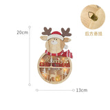 Christmas Gift Led Large Wooden Cute Santa Snowman Christmas Decor Wall Hanging Glow Elk Ornaments Holiday Xmas For Home Desktop Decoration