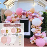 Christmas Gift Pink Balloon Garland Arch Kit Chrome Gold Latex Ballon Birthday Party Decor Kids Wedding Birthday Ballon Baby Shower Girl Decor