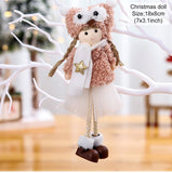 PATIMATE Christmas Angel Plush Doll Pendant Christmas Tree Ornament Christmas Decoration for Home Xmas Gifts Noel Navidad