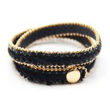 Leopard Leather Bracelets For Women  Fashion Bracelets & Bangles Elegant Multilayer Wide Wrap Charm Bracelet Jewelry