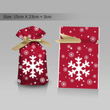 Christmas Gift 3/10Pcs Santa Gift Bag Candy Bag Snowflake Crisp Drawstring Bag Merry Christmas Decorations for Home New Year  Noel Presents