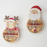 Christmas Gift Led Large Wooden Cute Santa Snowman Christmas Decor Wall Hanging Glow Elk Ornaments Holiday Xmas For Home Desktop Decoration