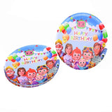 1 Set Cocomelon Party Supplies Cocomelon Stickers Balloons Cake Topper Birthday Banner For Baby Shower Kids Birthday Party Decor