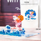 Christmas Card Santa Ride Xmas Festival New Year Card Winter Holiday Greeting Cards with Envelopes