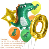 Dinosaur Party Decorations Dragon Balloons Set Paper Garland for Dino Jungle Birthday Party Decor Supplies Kids Children Favors