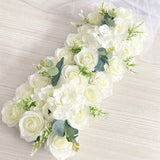 Wedding Road Cited Flowers Silk Rose Peony Hydrangea DIY Arched Door Flower Row Window T Station Wedding Decoration 50cm