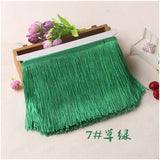 10yards 10cm Width Polyester Tassel Fringe Encryption Double Thread Lace Trimming for Latin Dress Curtain Diy Fabric Accessories