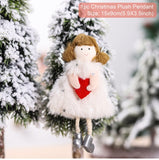 PATIMATE Christmas Angel Plush Doll Pendant Christmas Tree Ornament Christmas Decoration for Home Xmas Gifts Noel Navidad
