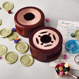 Retro Wax Seal Melting Furnace Wood Oven Furnace Wax Pot Beads Sticks Heater Wax Melting Warmer For Candle Stamp DIY Arts Crafts
