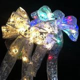 Christmas Gift DIY Christmas Decoration LED Ribbon Bows Light Christmas Tree String Light Bow Knot Ornament Wedding Decor Navidad New Year 2022