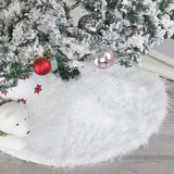 New Christmas Tree Skirt Plush Faux Fur Xmas Tree Carpet Merry Christmas Tree Decorations New Year Navidad Decor for Home