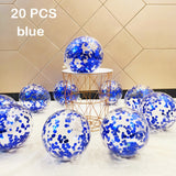 Back to school decoration Cifeeo  20Pcs Metallic Confetti Agate Marble Balloon Latex Transparent Ballon Baby Shower Wedding Birthday Party Decoration Globo