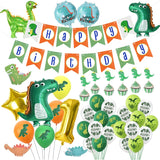 Dinosaur Party Decorations Dragon Balloons Set Paper Garland for Dino Jungle Birthday Party Decor Supplies Kids Children Favors