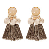 ZOSHI  Long Tassel Fashion Feather Style Ethnic Boho Big Dangle Statement Earring Wedding Earrings Accessories Wholesale
