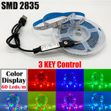 RGB 5050 2835 LED Lights Strip Bluetooth Control USB DC 5V Flexible Lamp Tape Diode Festival Fita Bedroom Tira Luces TV Desk Luz