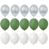 Christmas Gift 15/20pcs 10inch Balloon Kit Avocado Green White Gold Confetti Balls Birthday Wedding Jungle Party DIY Decoration Home Supplies