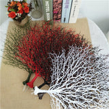 Cifeeo Christmas Gift Simple Plastic Peacock Coral Branch White Simulation Dry Branch Home Photo Studio Photography Decoration