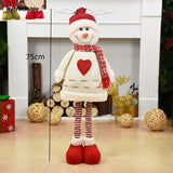 Christmas Gift 1/3PCS Snowman Elk Merry Christmas Big Dolls Tree Decor New Year Ornament Deer Santa Claus Standing Doll Decoration Gift for Kid