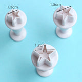 Christmas Gift 3/4pcs Geometry Pentagram Star Seal Kitchen Accessories Star Plunger Cutter Biscuit Cookie Cake Mold Cake Decorating Tools
