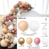 178Pcs/set Coffee Skin Color Balloons Brown Coffee Skin Balloon Arch Garland for Wedding Birthday Party Decor Supplies Baby Show
