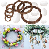 12/20/50PCS Easter Foam Plastic Eggs DIY Rattan Wreath Happy Easter Bunny Rabbit Colorful Craft Kids Gift Home Party Decoration