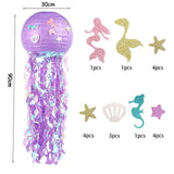 Christmas Gift Under The Sea Party Decorations Colorful Bubble Garlands Ocean Themed Party Circle Hanging Banner Mermaid Birthday Party favor