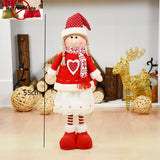 Christmas Gift 1/3PCS Snowman Elk Merry Christmas Big Dolls Tree Decor New Year Ornament Deer Santa Claus Standing Doll Decoration Gift for Kid