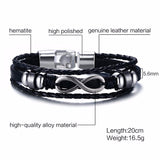 Christmas Gift Vnox Vintage Rudder Charm Bracelet for Men Multi-layer Leather Rope Bracelets Bangles 7.87" pulseira masculina