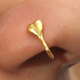 New 1Pcs Copper Fake Nose Ring Gold Color Spiral Fake Nose Piercing for Women Clip Nose Rings Earring Body Jewelry Gifts Nez