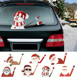 Cifeeo Car Accessories Christmas Car Stickers Decor DIY Auto Windshield Santa Claus Auto Car Window Decals Wiper Sticker Xmas Supplies