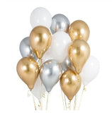 20pcs Metal Gold Silver Balloons Ink Blue Latex Balloon Wedding Birthday Party Decoration Festival Celebration Supplies Air Ball