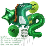 Dinosaur Party Decorations Dragon Balloons Set Paper Garland for Dino Jungle Birthday Party Decor Supplies Kids Children Favors