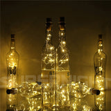 String Light with Bottle Stopper 2m 20leds Cork Shaped Wine Bottle Lights Decoration for Alloween Christmas Holiday Party