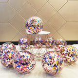 Cifeeo  10Pcs Star Confetti Balloon Metallic Confetti Latex Transparent Ballon Baby Shower Birthday Party Wedding Decoration Ball Globos