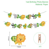 PATIMATE 167pcs Green Balloon Garland Latex Balloon Arch Safari Jungle Party Wild One Birthday Party Decoration Kids Baby Shower
