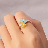 Vintage Inspired Frog Women Ring Hip Hop Animal Rings Cartoon Animal Ring Design Sense Hand Ornament Jewelry