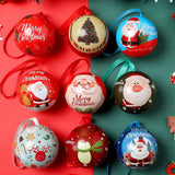 Christmas Gift Creative Christmas Candy Box Tinplate Ball Candy Jar Gift Round Ball Packaging Box Christmas Eve Decorations Naviidad Party Favo