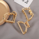 Christmas Gift Women Fashion Hair Claw Korean Minimalist Style Geometric Metal Catch Clip Chic Barrettes Headwear High Quality Hair Accessories