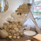 87pcs Sand White Balloon Arch Garland Kit Gold Ballon Baby Shower Coffee Blobos Cumpleanos Birthday Wedding Party Decor Supplies