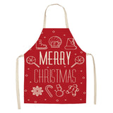 Linen Merry Christmas Apron Christmas Decorations for Home Kitchen Accessories Natal Navidad  New Year Christmas Gifts