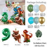 Dinosaur Balloons Garland Kit for Birthdays Baby Showers Decoration Jungle Safari Boy Gifts Dino Baloon Party Decors and T Rex