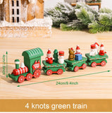 Wooden Little Train Marry Christmas Decoration for Home Christmas Ornaments Navidad Noel Xmas Gifts 2022 Happy New Year 2023