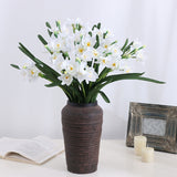 Simulation Multi-headed Daffodil Home Decoration Artificial Plant Ornaments Potted Fake Flowers Home Decor Yellow Tiny Flowers