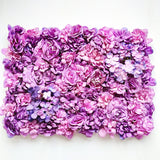 Christmas Gift 60x40cm Artificial Flowers DIY Wedding Decoration Flower Wall Panels Silk Rose Flower Purple Romantic Wedding Backdrop Deco