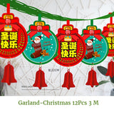 Christmas Gift Shop Garland Creative Flag Ornaments Christmas Decorations Mall Decoration Pendant Scene Layout Flag Merry Christmas 2022 Home
