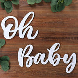 Oh Baby Sign For Baby Shower Wooden Wall Stickers First 1 One 1st Birthday Party Baby Shower Decorations Boy Girl Party Decor