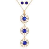 Multicolor Cubic Zirconia Stone Jewelry Sets for Women Ladies Necklace Earrings Sets Bridal Wedding bijoux africain parures