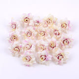 Cifeeo 20 pieces of artificial flower head high quality DIY fake flowers wedding party home living room dining table garden decorations