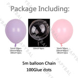 232pcs Pink Purple DIY Maca Latex Balloons Set Wedding Arch Garland Kit Birthday Baptism Baloon Party Backdrop Decors Globos